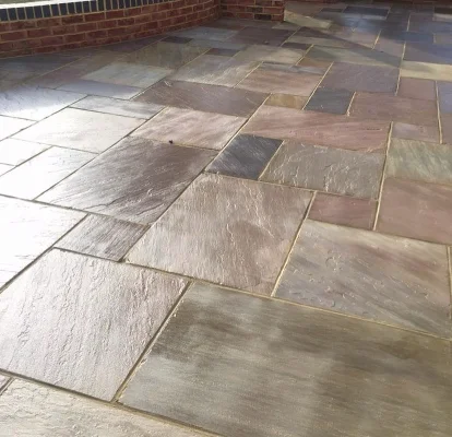 Indian sandstone patio project in Esher, Surrey — project 8