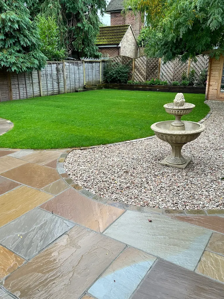 Indian sandstone patio project in Esher, Surrey — project 6